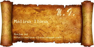 Malina Ilona névjegykártya